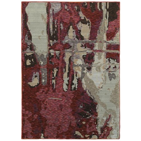 Oriental Weavers 8 ft. 6 in. x 11 ft. 7 in. Evolution Contemporary Area Rug, Red E8028B260370ST